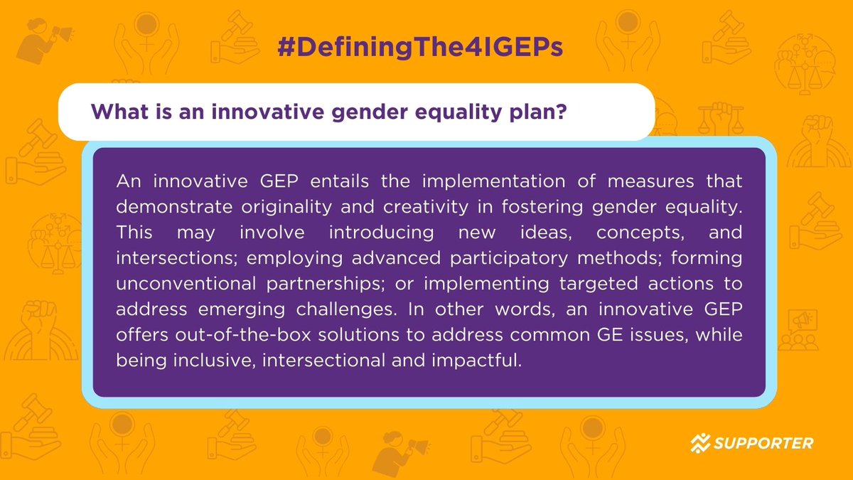 #GEPs are crucial to triggering a transformative change in sports higher education institutions. Without clear definitions, individuals & organisations lack precise guidance. To clear the field, our team defined the game; the 4I GEPs. 🏀supporter-project.eu/defining-the-4… #DefiningThe4IGEPs