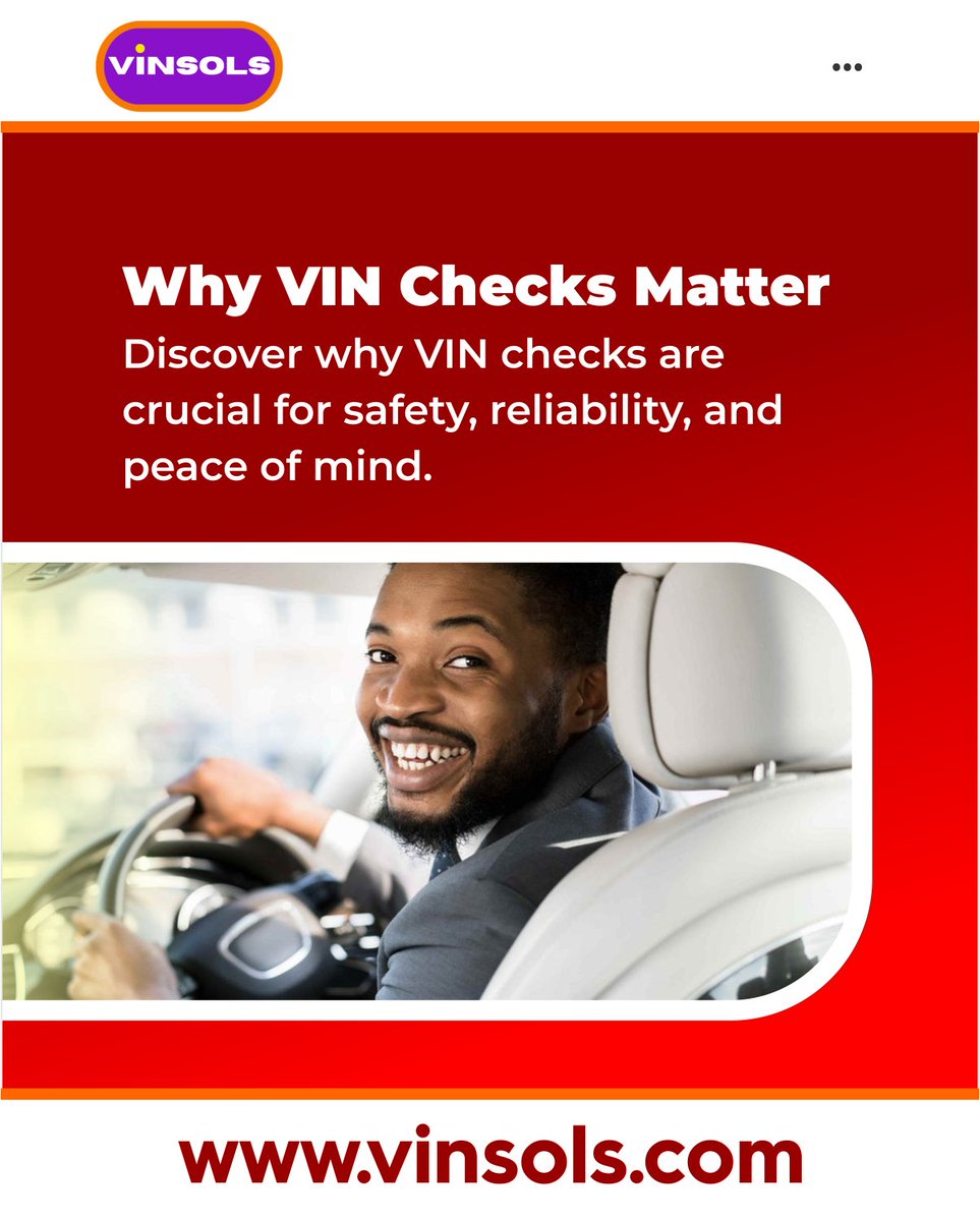Knowledge  is power when it comes to buying a vehicle! Discover why VIN checks are  crucial for safety, reliability, and peace of mind. Don't make a move  without them! #vinsols1 #vincheck   (Enioluwa  Bobrisky  #Gistlover Diddy GMRX) #netsat

facebook.com/photo/?fbid=12…