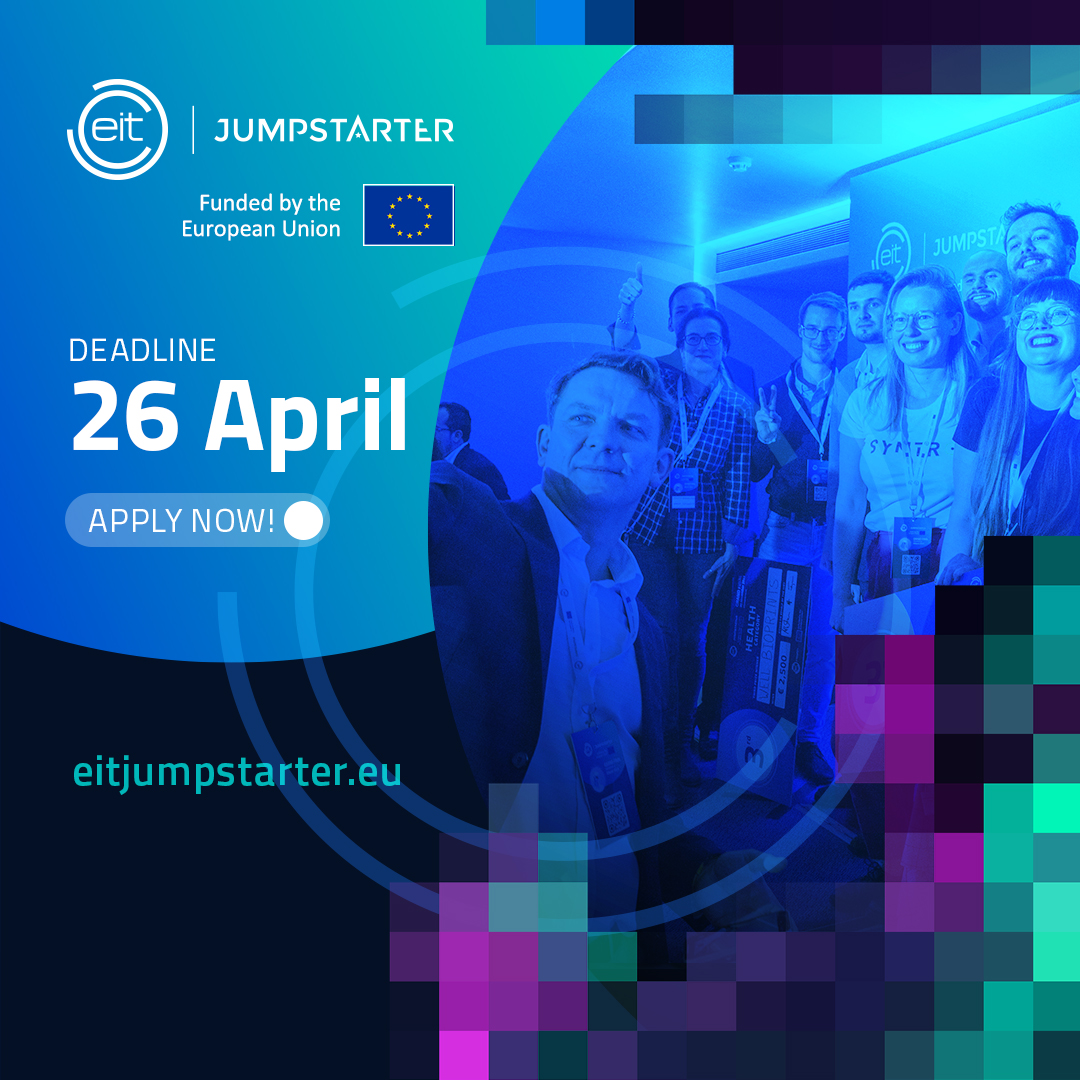🚀Launch your first European start-up with EIT Jumpstarter! Join the pre-accelerator programme and earn fundamental entrepreneurial skills, validate your innovative idea, and bring it to the market. 👉Learn more and apply by April 26: ej.uz/EITJumpstarter…