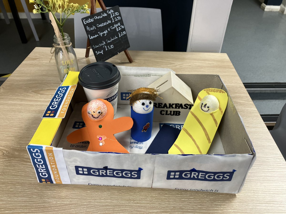 How cute is this entry to our #easteregg competition from little Tommy 🥰 Celebrating one of our funders @GreggsOfficial 💙