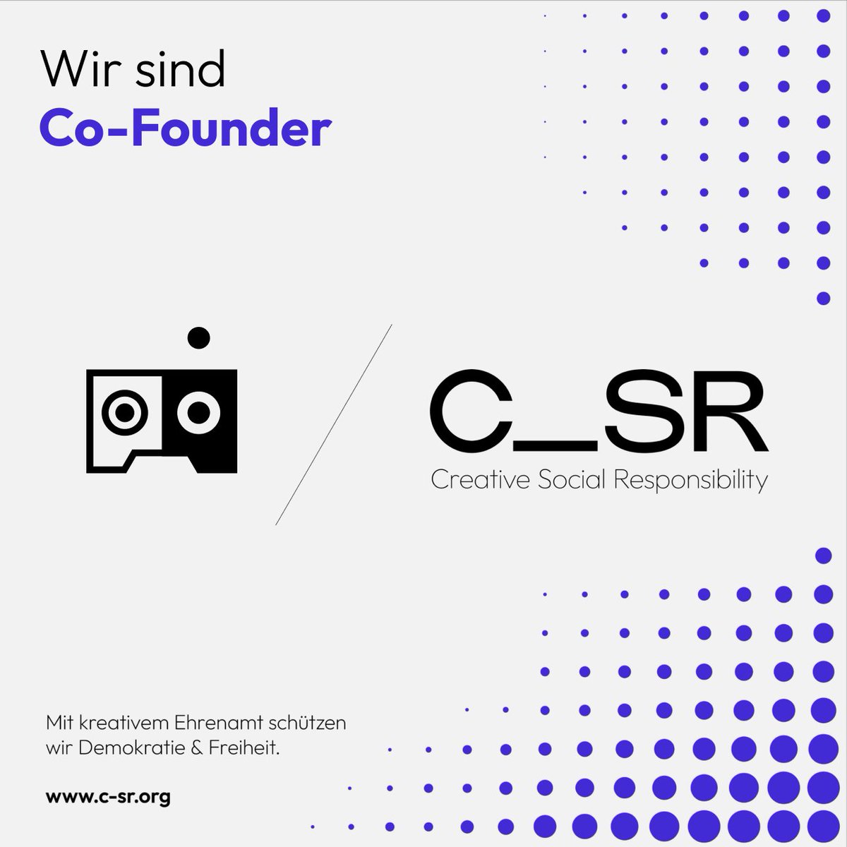 Introducing C_SR: Creative Social Responsibility 📷 c-sr.org
We at Taikonauten are Co-Founders of this initiative that connects NGOs with the creative industry to address crises. Check the first briefings on the site and join us to make a difference!

#nonprofit