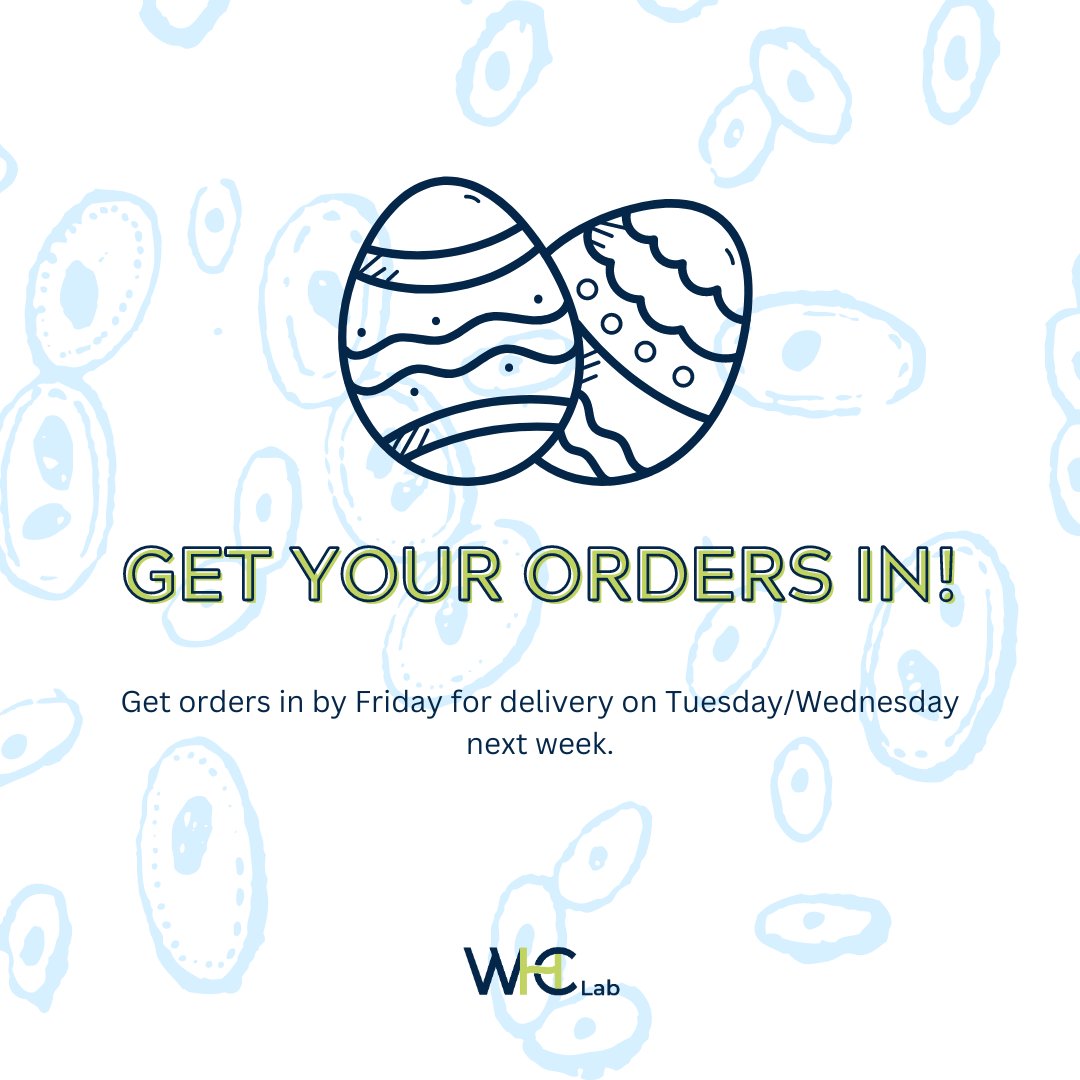 The Easter bank holiday weekend is coming up 🐣 For orders delivered Tuesday/Wednesday next week, please place them by tomorrow, Thursday 28th March. Please note that our cut-off times for website orders is 1pm, and 11am for orders placed directly through our sales team.