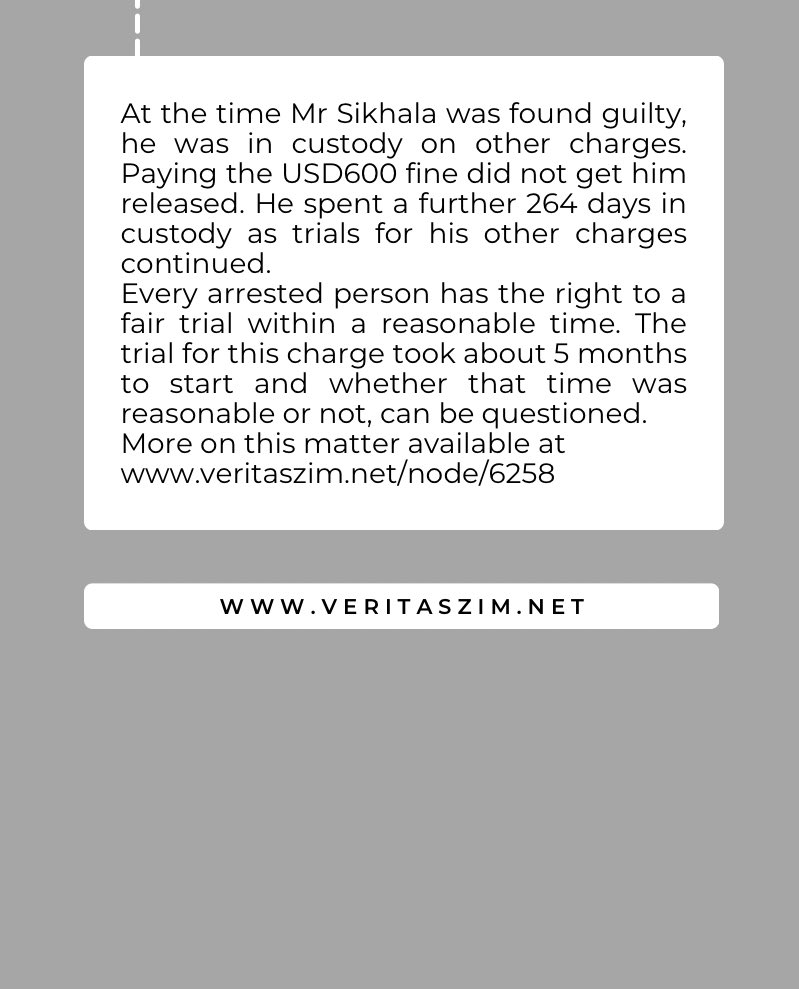 This week , our Court Series focuses on one of the many Job Sikhala cases- the obstruction of justice charge. In 2022, Moreblessing Ali’s body was found mutilated. Job Sikhala is alleged to have a comment on video on it … For more veritaszim.net/node/6258