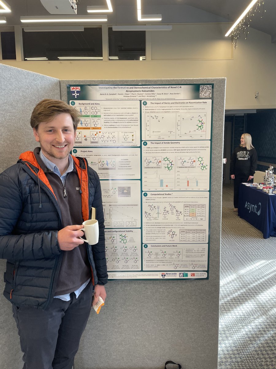 Roly Armstrong (@r_armstrong_lab) on Twitter photo Congratulations to <a href="/Aaron1234C/">Aaron Campbell</a> for winning a prize for presenting his poster on atropisomeric N-chloroamides at the <a href="/RoySocChem/">Royal Society of Chemistry</a> Organic Chemistry Community North East Regional Meeting in Hull yesterday! <a href="/ChemistryNCL/">Newcastle Chemistry</a> Congratulations to <a href="/Aaron1234C/">Aaron Campbell</a> for winning a prize for presenting his poster on atropisomeric N-chloroamides at the <a href="/RoySocChem/">Royal Society of Chemistry</a> Organic Chemistry Community North East Regional Meeting in Hull yesterday! <a href="/ChemistryNCL/">Newcastle Chemistry</a>