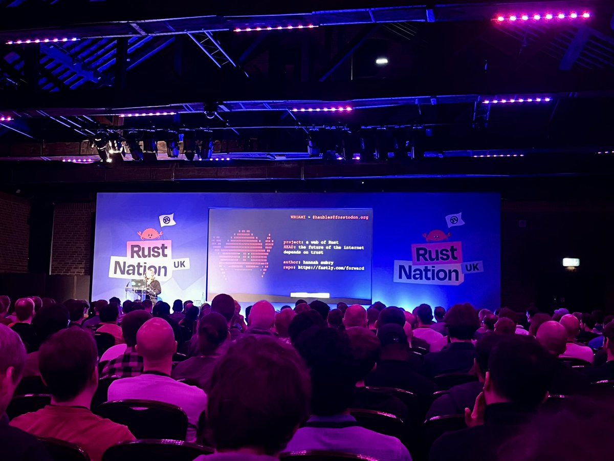 wyeworks's tweet photo. Ecstatic about things kicking off at #rustnation24 ๐
Weโre here in London, looking forward to chat and make new friends from the #Rust community https://t.co/dSlSpEr3wD