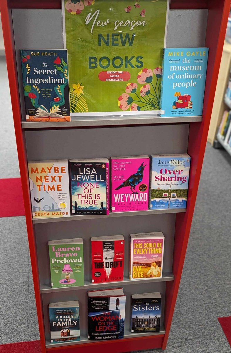 If you're taking some time off over #Easter why not pop to the Library to borrow some NEW fiction books recently added to stock. Read. Relax. Recharge! #LTHTrWellbeingWednesday 📚☺️ 🐰🐣
