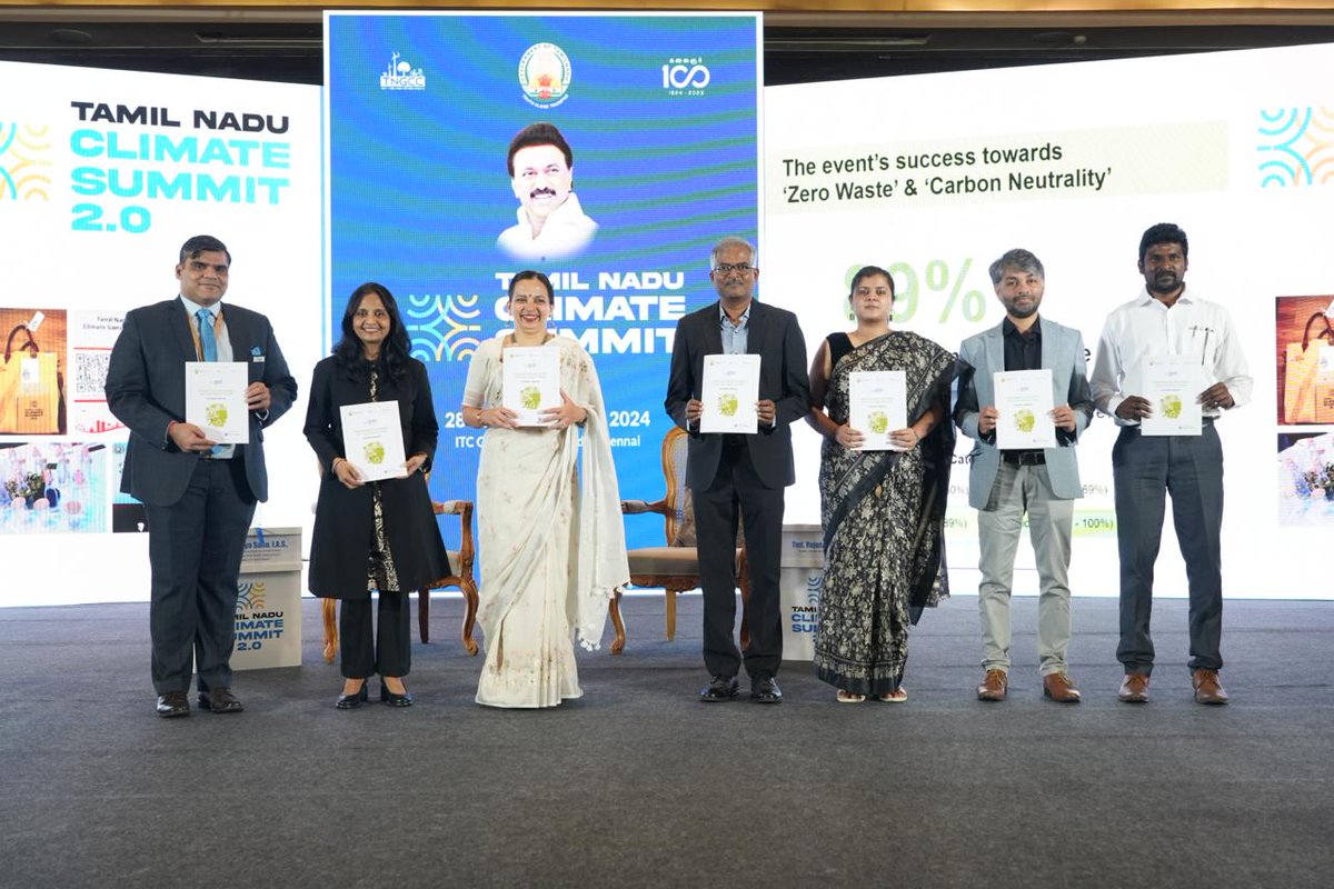 ♻️ You want to organise a climate-friendly event? Get inspired by the Tamil Nadu Climate Summit 2.0 that took some innovative approaches to make event management even greener. Find some useful tips here and in the visuals below👉 t.ly/G9ihB