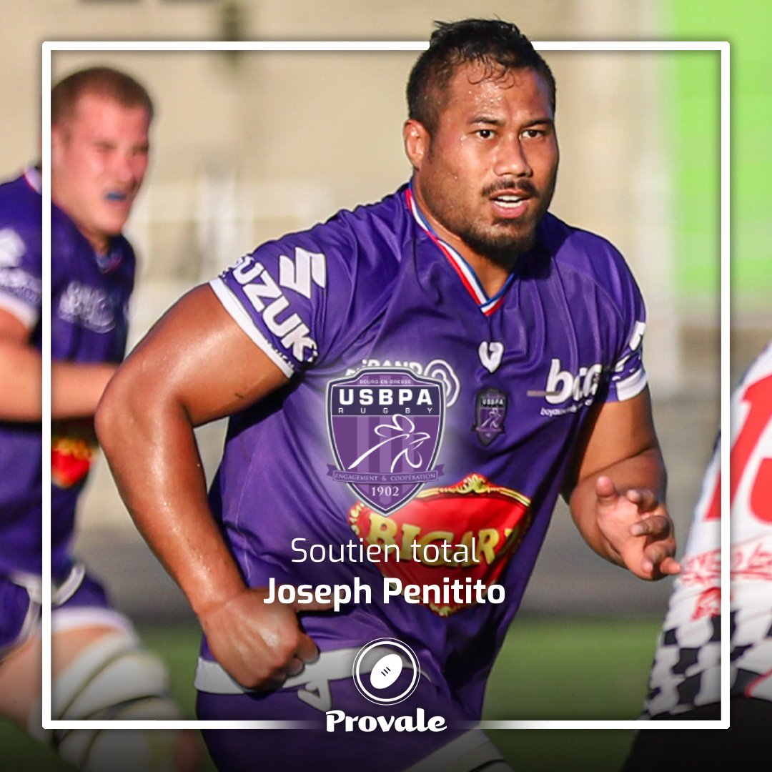 ProvaleRugby's tweet image. Nous apportons tout notre soutien à Joseph Penitito , joueur de l'@USBPA_Rugby , victime d’une grave blessure aux cervicales lors d’un match, ce week-end. Le troisième ligne est toujours hospitalisé à ce jour.
Nous sommes présents pour l’accompagner et le #soutenir.🤝