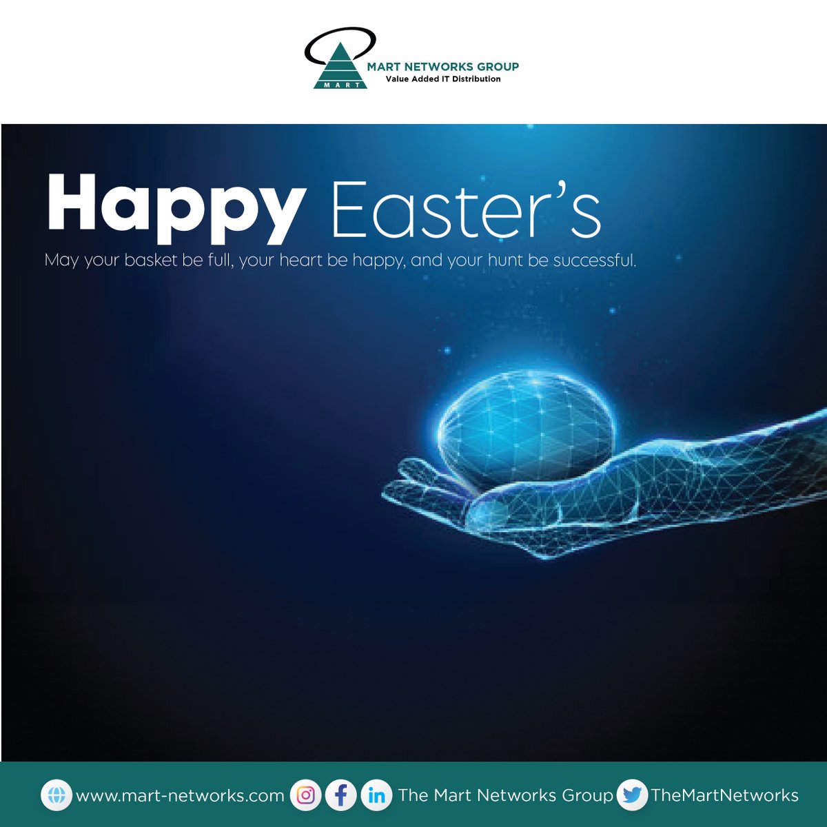 We hope that you have a beautiful Easter full of joy and love,
Happy Easter To You From The Mart Networks Group.

#themartnetworksgroup #youronestopitdistributor #easter2023 #holiday #love #happyeaster