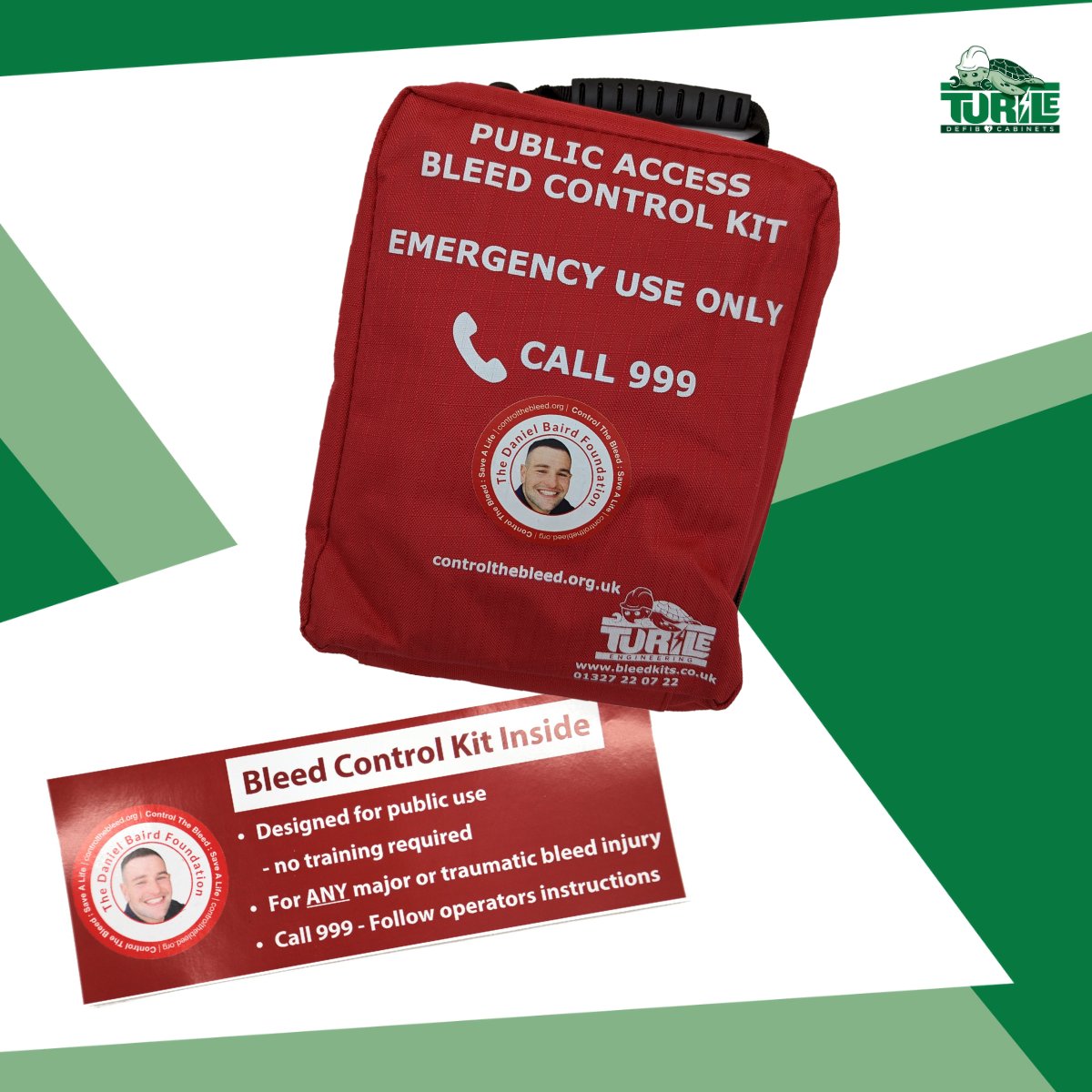 For just over £100 you can add an #AmbulanceService designed #bleedcontrolkit in your public #defibcabinet Our stickers made to size let people know that the medical equipment to control/stop a #bleedinjury is inside. £5 from every #emergency kit is donated to @TheDanielBaird1