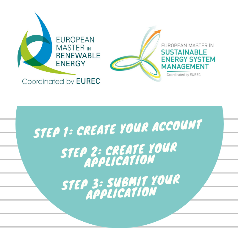 The application process for our European Masters in #renewableenergy is still open! If you want to become a renewable energy expert, we encourage you to apply as soon as possible. 👉master.eurec.be 👉sesym.eurec.be #EURECMasters