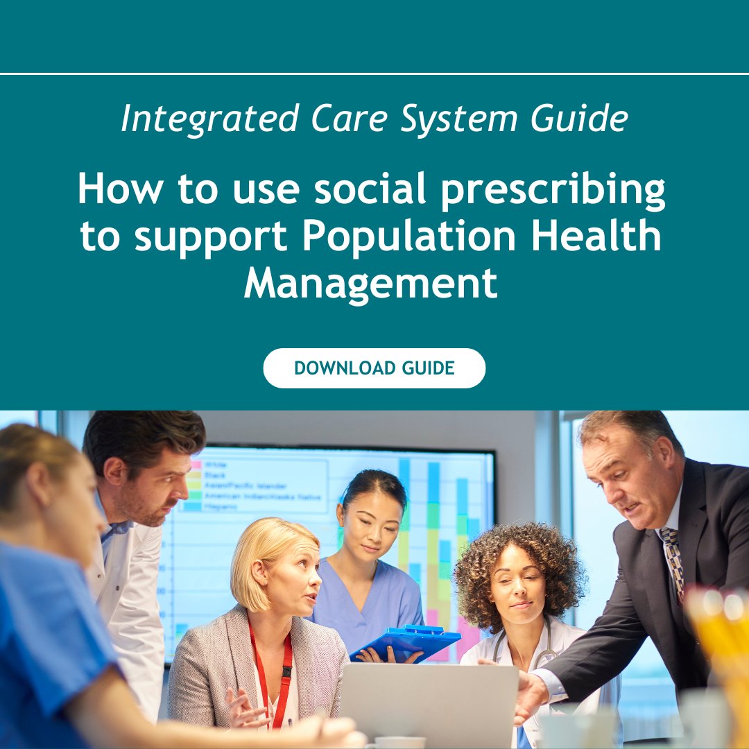 This guide, designed for ICSs, will help you to understand 'How to use #SocialPrescribing to support #PopulationHealthManagement' Improve population health and reduce health inequalities through effective use of social prescribing Read here: ow.ly/UQWe50R0SYY #ICS