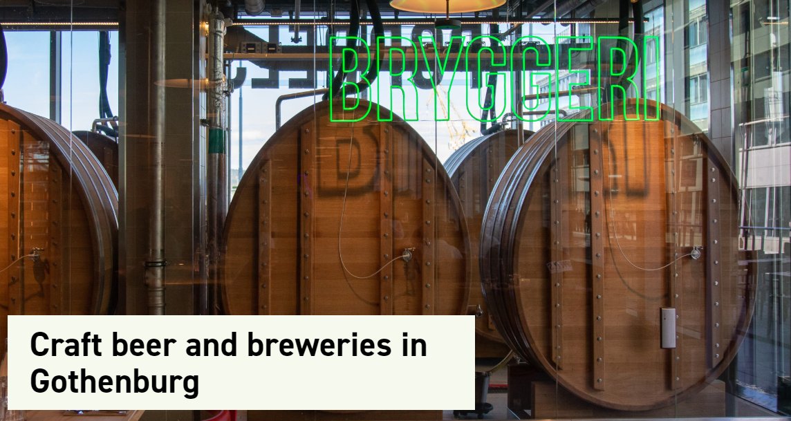 Ever heard of Stigbergets, Poppels or Dugges? You should. #Gothenburg is one of Europe’s hottest hubs for craft beer and several of the city’s breweries are among the best in the world. Here’s everything you need to know to drink local beer in Gothenburg. goteborg.com/en/guides/craf…