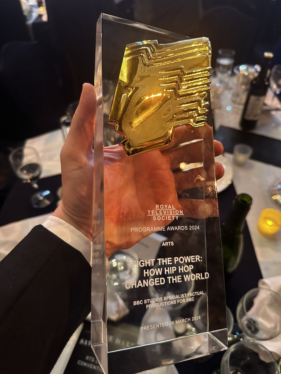 Lovely evening! Huge congratulations to my amazing Fight The Power team from @bbcstudios and major kudos to Max Gogarty and Bill Gardner for their guidance and support. And of course, much love and thanks to Lorrie Boula and @MrChuckD for their passion and expertise