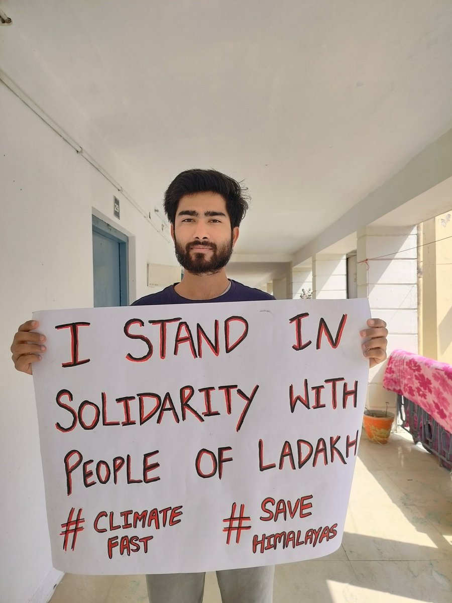 _Himanshi_07's tweet image. We stand in solidarity with people of ladakh.#SaveLadakh #CLIMATEFAST #SAVEHIMALAYAS