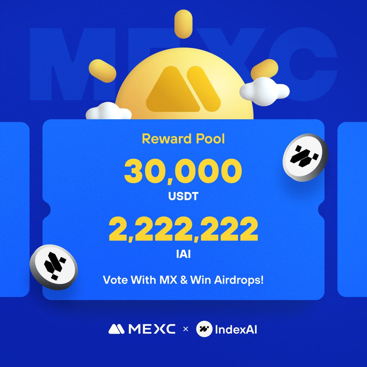 MEXC_DE's tweet photo. #IndexAI , das Krypto + KI durch die Verbesserung des Modells, die Erstellung von Plugins und andere Funktionen fördert, kommt zum #MEXCKickstarter 🚀
🗳Stimmen Sie mit $MX , um Airdrops zu teilen
📈 $IAI /USDT-Handel: 28.03.2024, 08:00 Uhr
Details: https://t.co/ANgNXLdzQu https://t.co/wODt7uPMeF