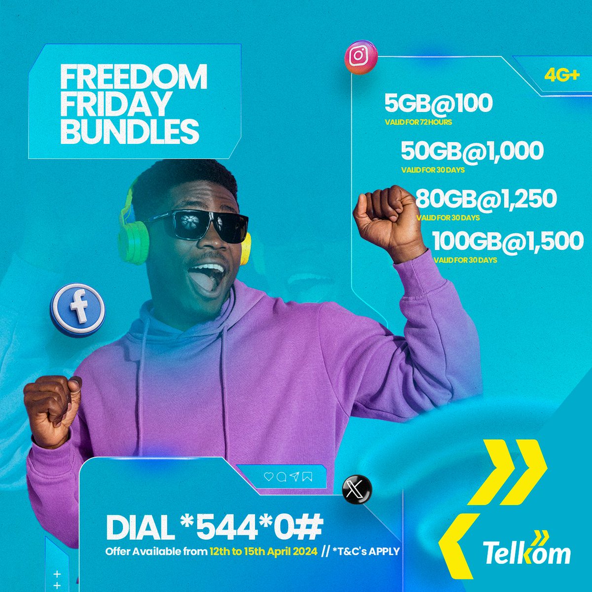 Embrace the freedom to stream, game, and connect with #FreedomFriday deals! 🎉 Shikilia 5GB for just 100 bob (valid 72 hours) or dive into 50GB for 1K valid 30 days. Whether unakeep up na story za TL ama unabinge ma-series, tuko na bundle yako! Dial *544*0# to get started💃