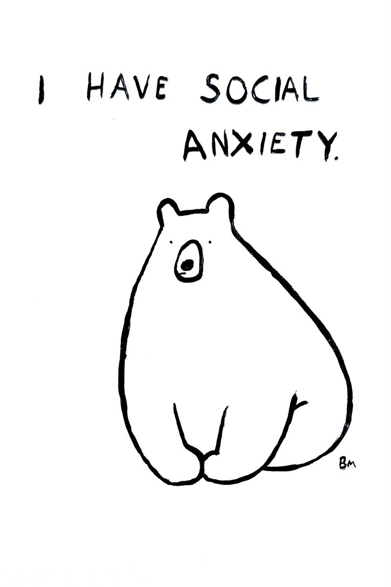 BadlyDrawnBears's tweet image. I have social anxiety xox