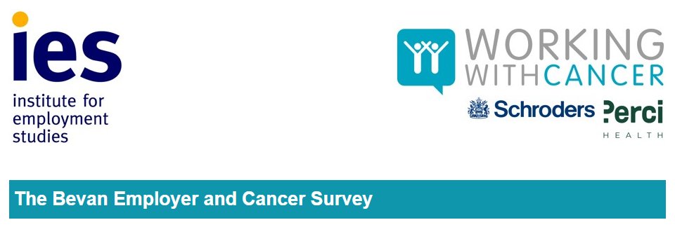 Employers & HR, share your views! IES & @WorkWithCancer are looking to better understand existing practices when supporting staff working with cancer, what challenges organisations face & where further support is required. Please complete our brief survey: bit.ly/4arUFJx