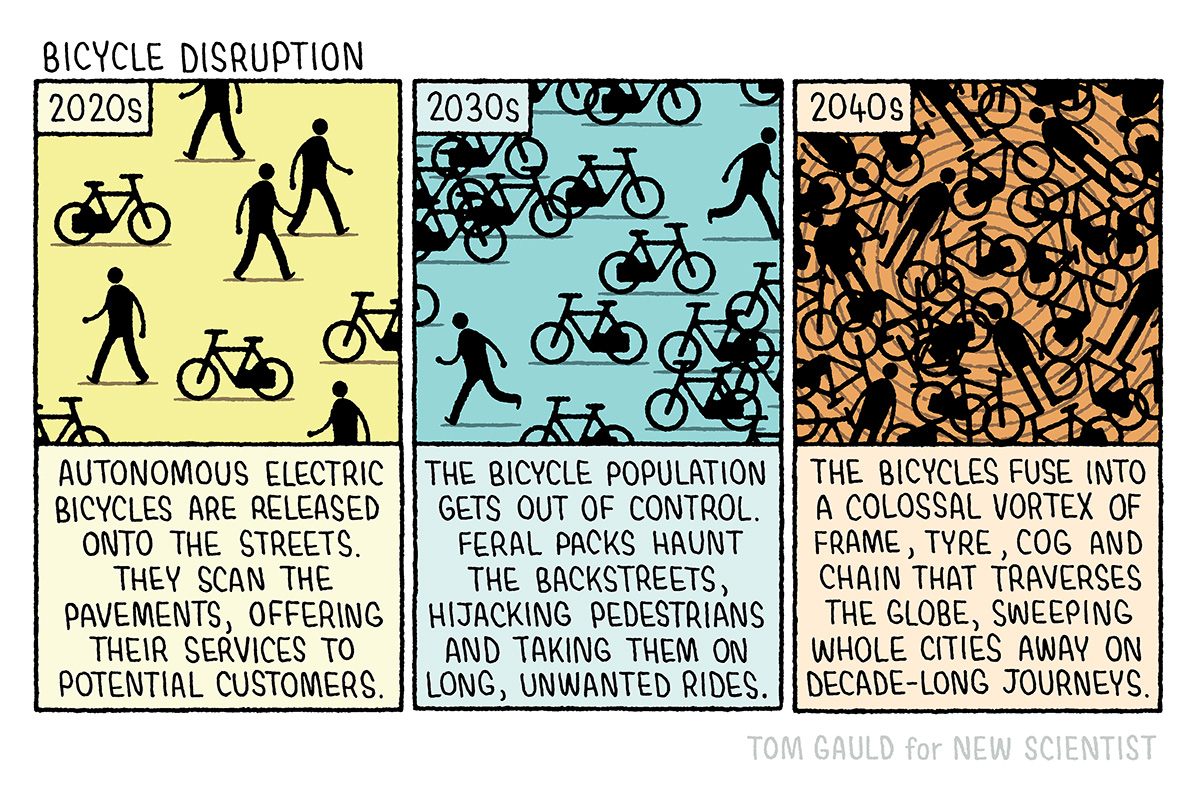 Bicycle Disruption. (a cartoon for @newscientist from a while back)