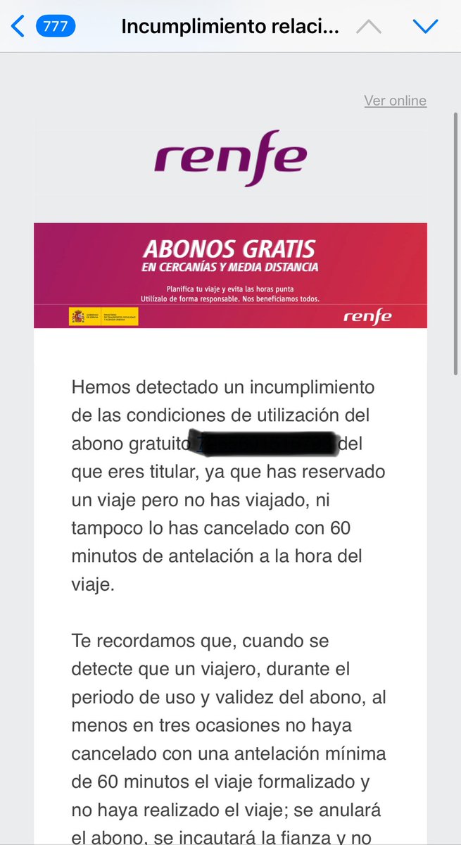 martarodellar's tweet photo. 30 viajes llevo este mes y por uno QUE SÍ REALICÉ Y QUE NO ME VALIDARON LOS REVISORES NO ME DEVUELVEN LA FIANZA. @Renfe esto es lamentable https://t.co/k2e4FJU6wc