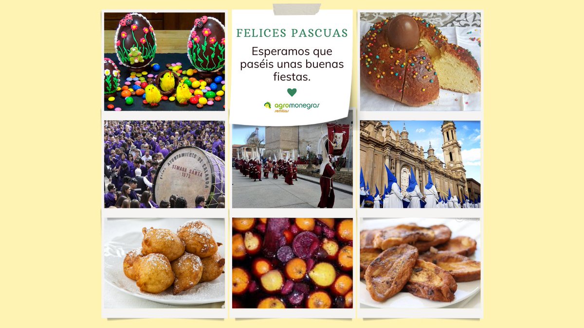Desde Agromonegros os deseamos a todos unos felices y merecidos días de descanso. Que los disfrutéis al máximo y los viváis con intensidad.  Ah y recordad... El día 31 hay que cambiar la hora ⏰ ¡Nos vemos el lunes!
FELICES PASCUAS 💐 
#Agromonegros #SemanaSanta #Pascuas