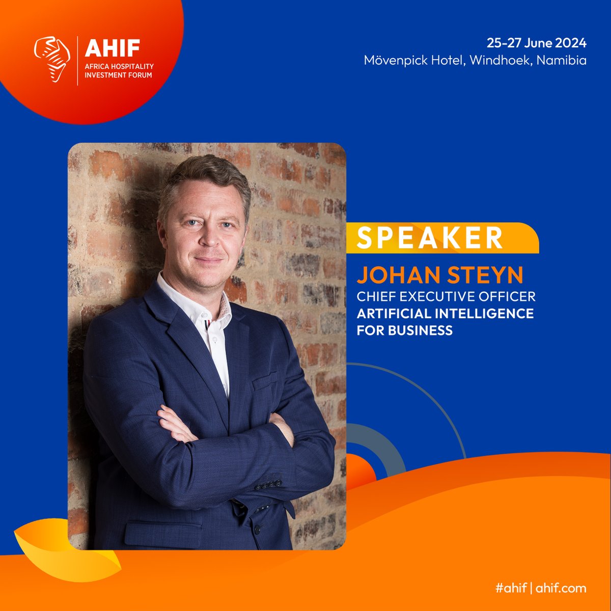 AI Visionary, Johan Steyn, joins the AHIF speaker line up! Witness his thought leadership firsthand and gain insights into the future of AI in hospitality. Don't miss Johan Steyn at AHIF - register today at the saver rate to save $200! ahif.com