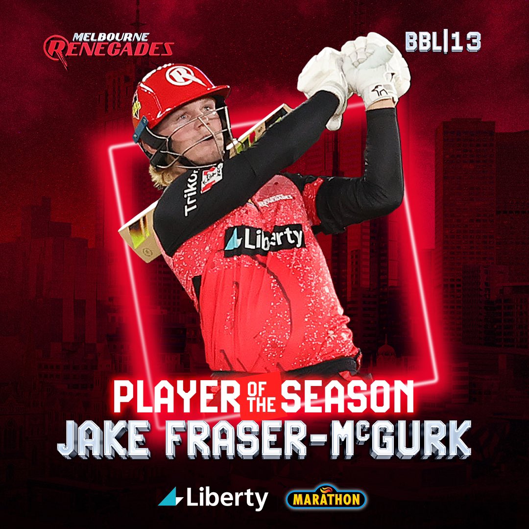 He was BOX OFFICE! 🎬 🐓 is your #BBL13 Player of the Season 🔥🔥🔥 #GETONRED