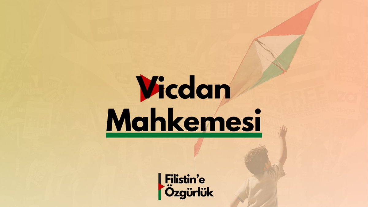 #VicdanMahkemesi #PeoplesTribunal 23.03.2024 // #FilistineÖzgürlük 🇵🇸

#15Masa15SuçDosyası
İsrail’in kasıtlı ve planlanmış bir soykırım gerçekleştirdiğini belgeleriyle ortaya koyan tüm raporlarımıza buradan ulaşabilirsiniz:

📕vicdanmahkemesi.org/vicdan-mahkeme…