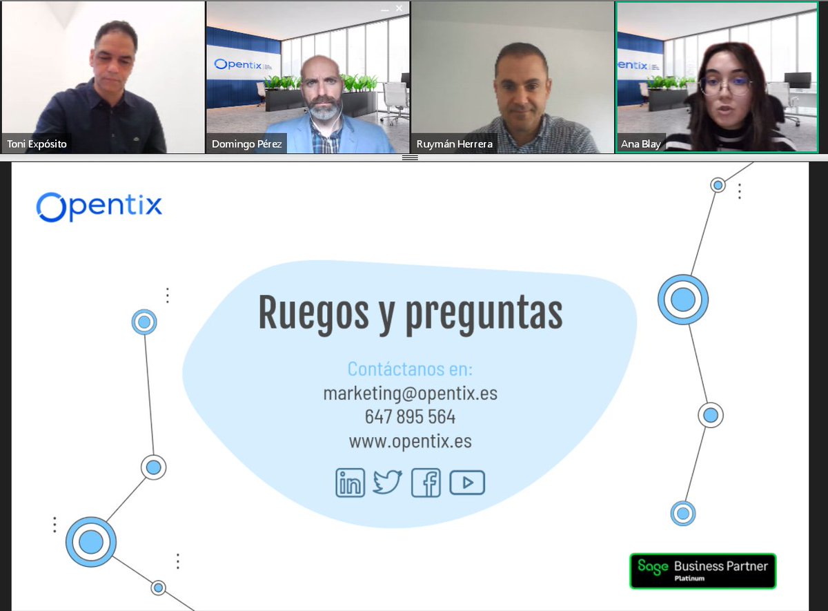 Morfeodpg's tweet image. Durante el Webinar con @Opentix_ES y @ConectaSoftware