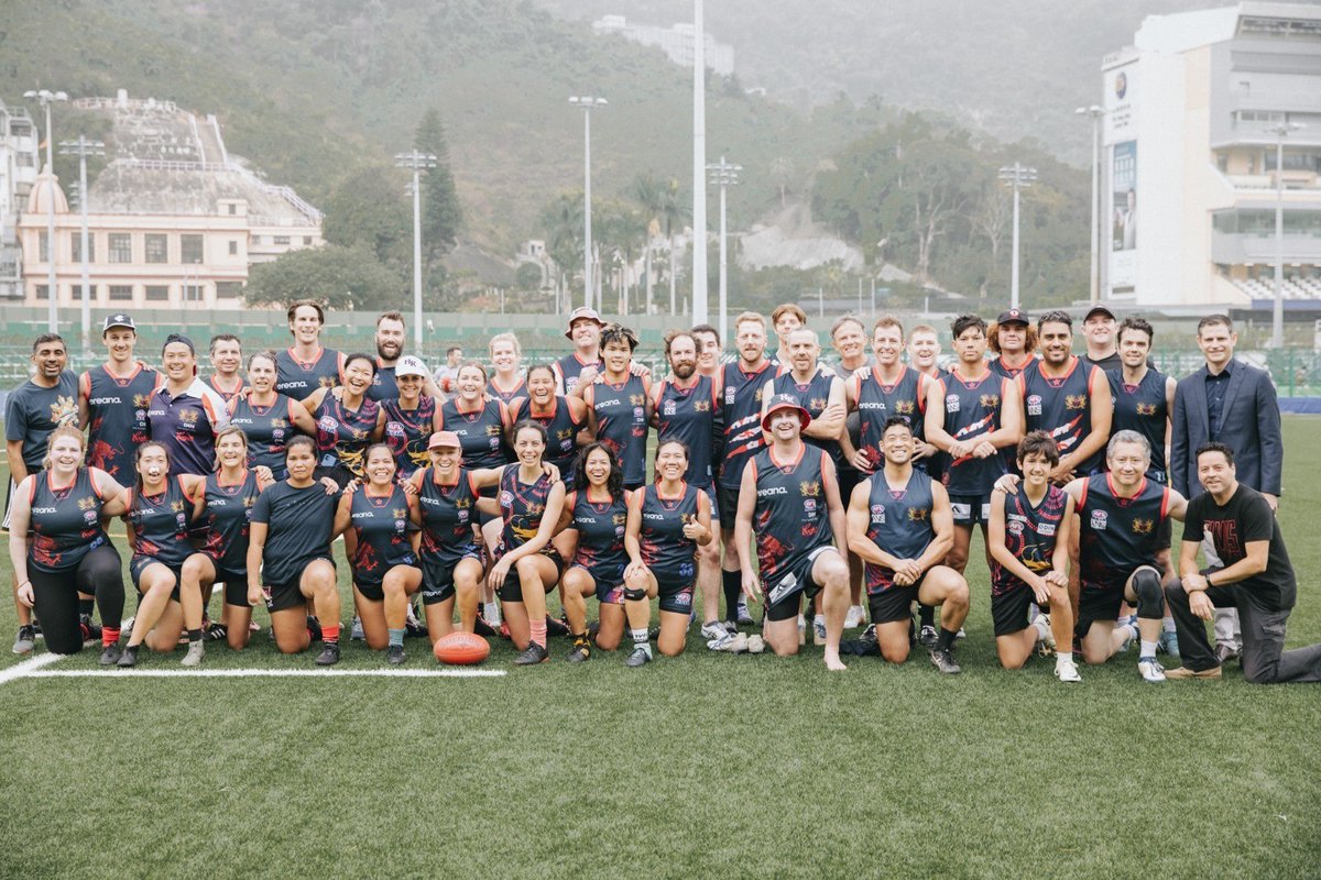 Aussie rules met #Gaelic footy at the annual Jim Stynes Cup. Congrats to all participants, and up the mighty #HK Dragons!