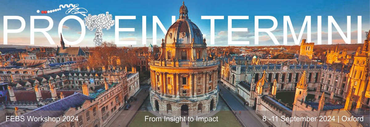 Don't forget to register and submit your abstract to join us for the Protein Termini 2024 meeting in Oxford, UK, 8-11 September - deadline is 12 April! proteintermini2024.febsevents.org