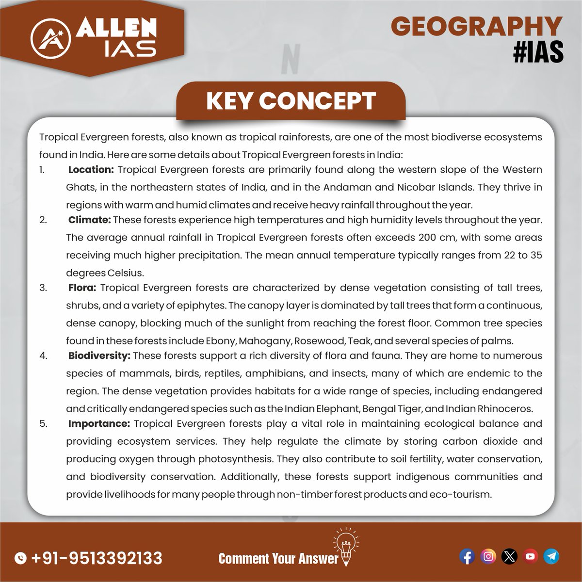 ➡️ Daily practice, daily progress.

📌 Join our UPSC prep telegram channel for your daily dose of exam-ready key concepts and questions.

#geography #geographyfacts #geographyquiz #ias #upsc #ips #upscexam #PCS #LBSNAA #upscaspirants #upscmotivation #alleniasofficial