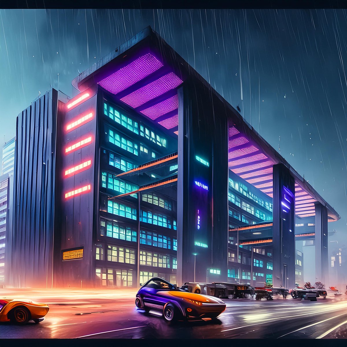 Having fun with <a href="/Adobe/">Adobe</a> #adobefirefly structure match and the Adobe Noida building. 

Just provide a reference image, a prompt and see the incredible variations. First image is the original reference and the rest are Firefly creations. 

Try it now!