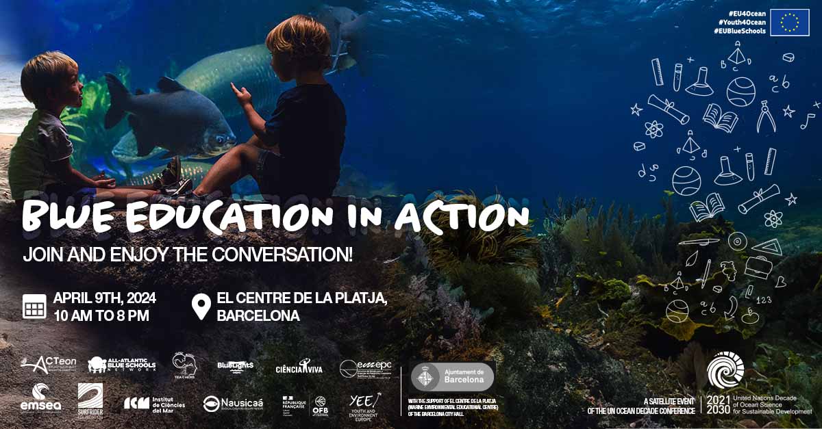 Our hybrid workshop, as part of our #SatelliteEvent “Blue education in action!” focuses on widening and delivering impacts in how to bring the #BlueEducation conversation forward! Bring your own expertise to co-develop the challenges! ➡️ ow.ly/K0NA50QZpne #OceanDecade24