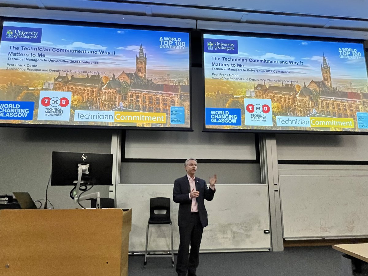TMU UK (@tmuuk) on Twitter photo The 2024 TMU conference is go!
A pleasure to have <a href="/UofGlasgow/">University of Glasgow</a> Senior Vice-Principal Prof. <a href="/coton_frank/">Frank Coton</a> opening and sharing his experience of the vital role technicians play in research and teaching. The 2024 TMU conference is go!
A pleasure to have <a href="/UofGlasgow/">University of Glasgow</a> Senior Vice-Principal Prof. <a href="/coton_frank/">Frank Coton</a> opening and sharing his experience of the vital role technicians play in research and teaching.
