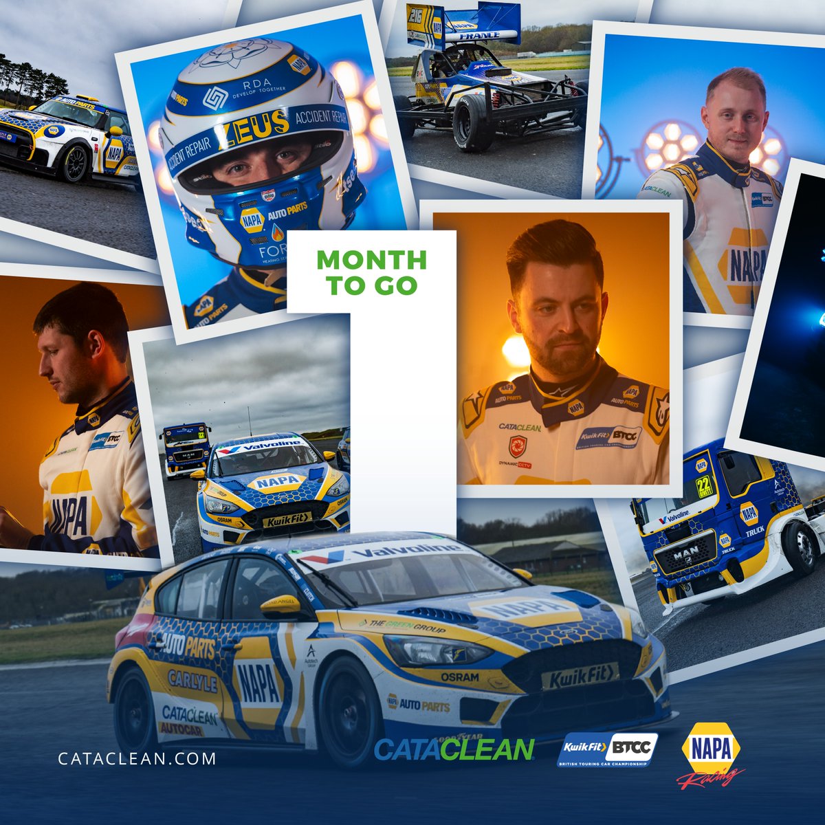 With just one month left until we hit the track for the 2024 BTCC Season, what are you most looking forward to? #Cataclean #motorsport #sponsorship #NAPA #NAPARacingUK #touringcars #EngineCleaning #FuelAdditive #emissions #enginesystem #catalyticconverter