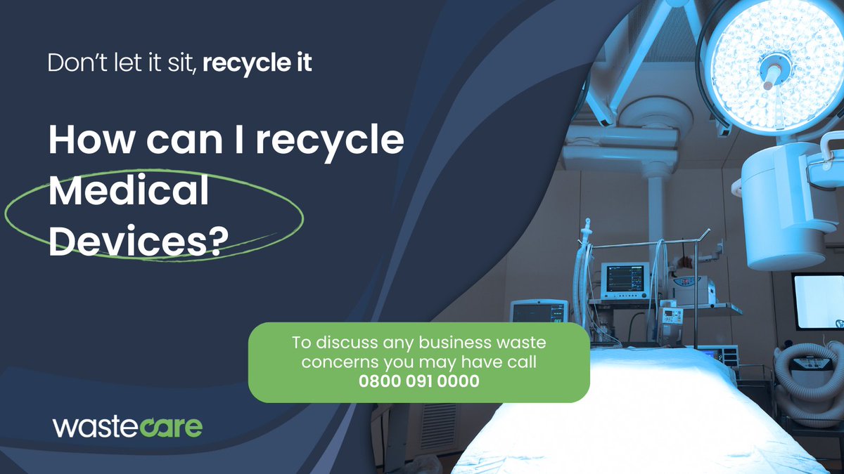 How are Medical Devices #recycled?♻️ Many medical devices can be #reused or #refurbished depending on the product. Others are dismantled and parts recycled e.g - Defibrillators are broken down and if still in reasonable condition the valuable materials can be extracted