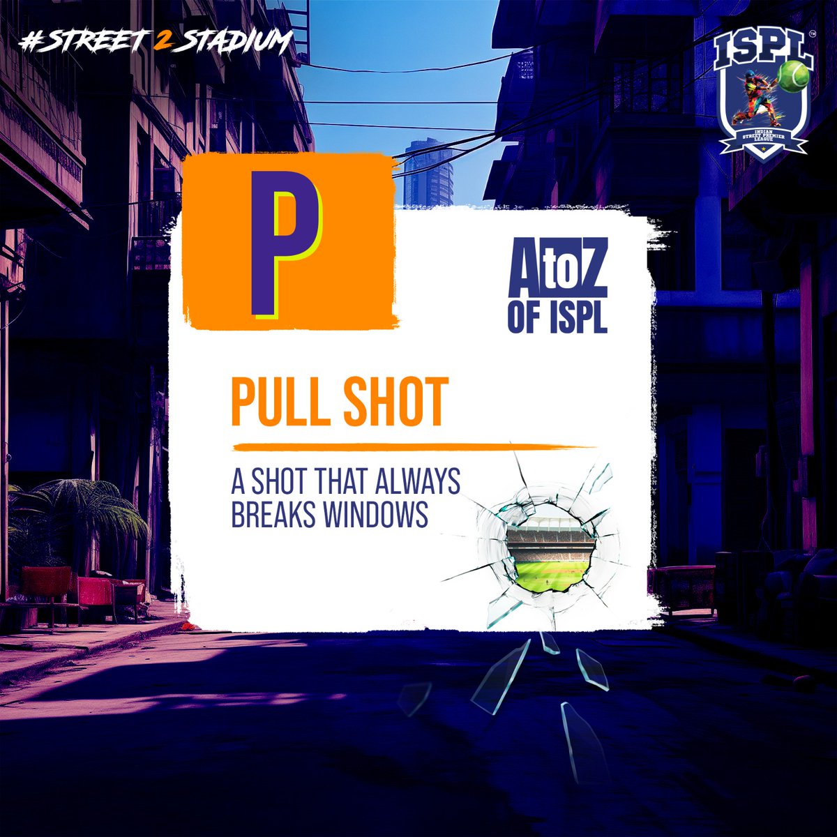 Apart from the window, the only other thing that is often broken in gully cricket is our will to talk to the owners for the ball back. #Street2Stadium #ISPL #NewT10Era #EvoluT10n #ZindagiBadalLo