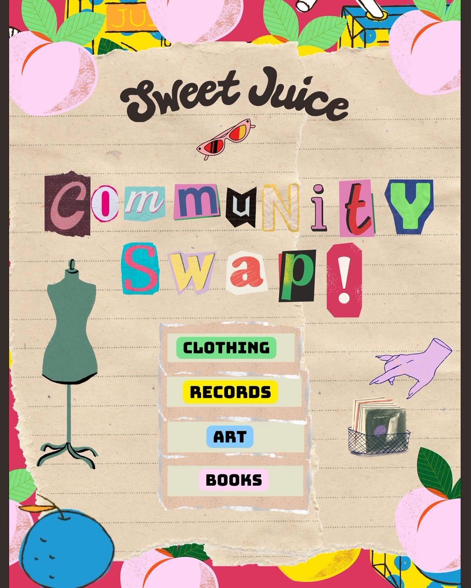 SWEET JUICE FAM! You know the drill. Tomorrow's Cozy Open Mic with <a href="/jayakava/">Jaya Kava Bar</a> at @harmoniehall_1891 will have a Community Swap! Come with something old and leave with something new. No bags provided so please bring your own reusable🧃
