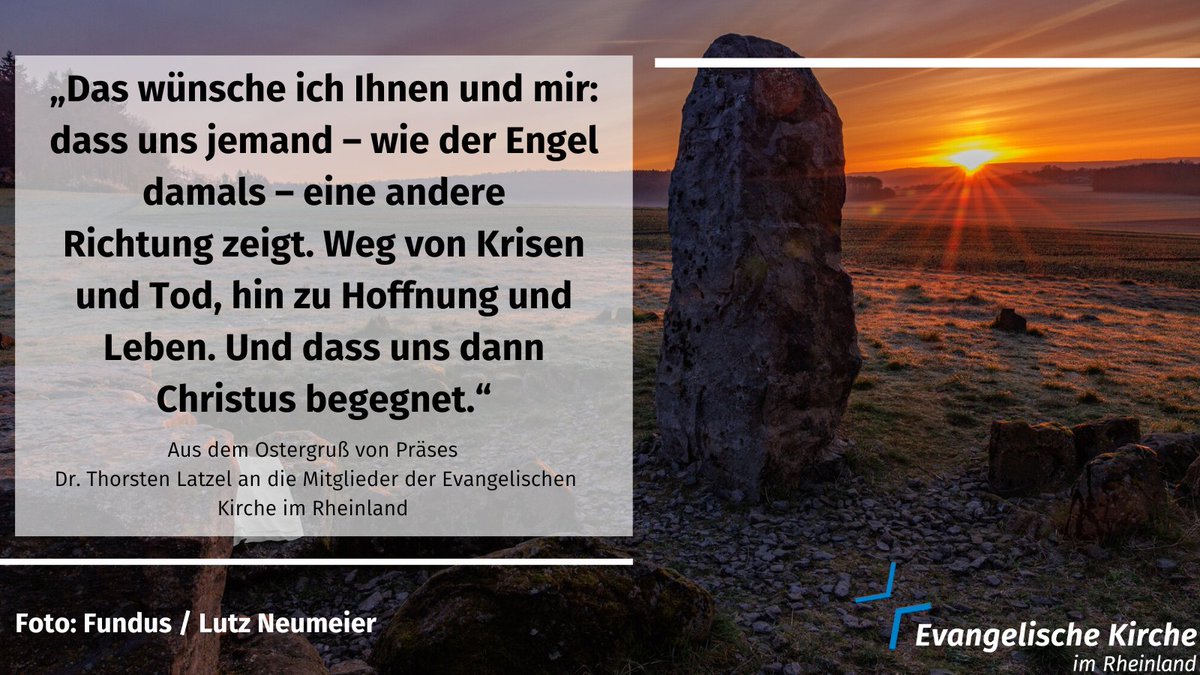 Mit dem Ostergruß von Präses Dr. @thorstenlatzel wünschen wir ein frohes Osterfest! glauben-denken.de