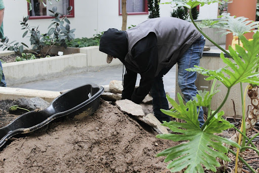 Students of Landscaping and Horticulture worked to redo the atriums pond layout. The new atrium layout gives the pond more length while also providing a calming envrioment. Each of these changes are a wonderful addition to our schools atrium space.