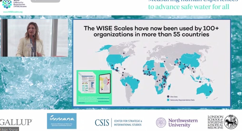@Gallup @truenature22 @ProfSeraYoung @asrodella @RachaelMcDonne5 @WainwrightTim @wateraid @WaterAidUK @FCDOAgResearch @WorldBankWater @IWMI_ 'We are going beyond just accessing water'💧 @ProfSeraYoung presents the #WISE_Scales impact report: anh-academy.org/sites/default/… The scales have now been used by 100+ organisations in +55 countries. You can now interact with each country profile: csis.org/analysis/livin…