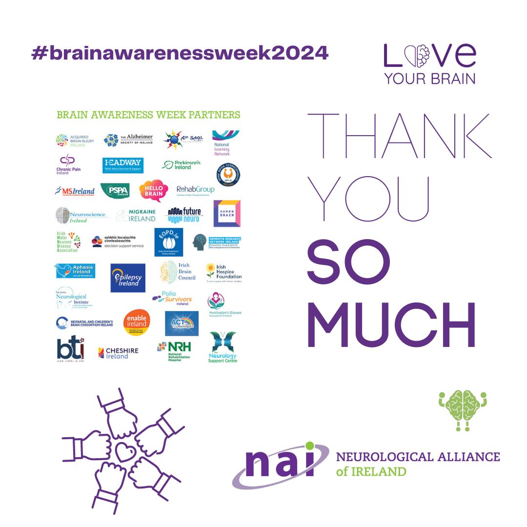 naiireland's tweet image. As the NAI team reflect back on #brainawarenessweek2024 we want to thank all of our partners who made it the amazing week that it was. Together, we promoted greater awareness &amp;amp; understanding of the brain, brain conditions &amp;amp; brain health as well as the need for investment🧠