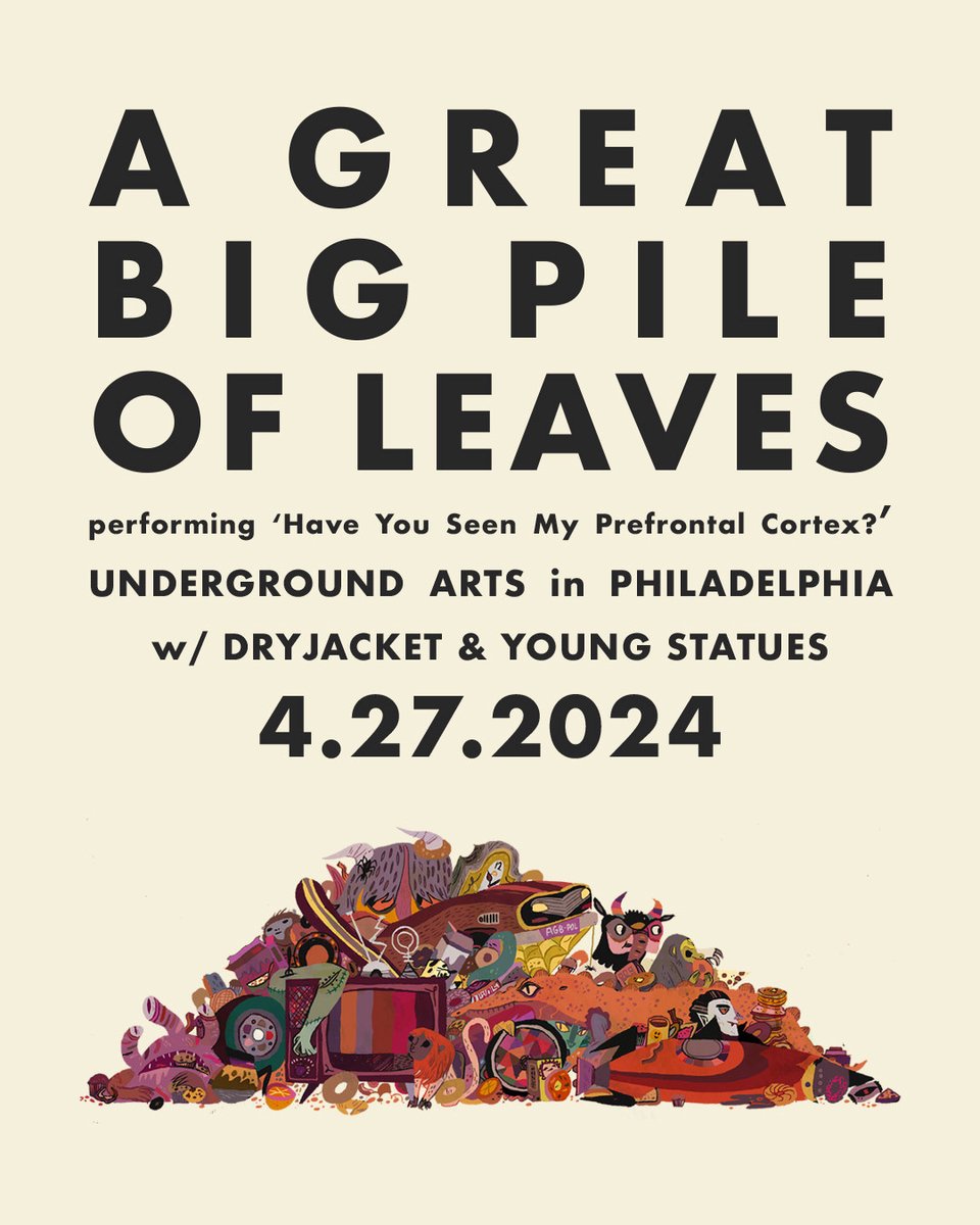 Stoked to announce we’ll be joined by @futureteensusa and <a href="/dutchtulips_/">Dutch Tulips</a> in Boston and <a href="/dryjacketnj/">Dryjacket</a> and <a href="/YoungStatues/">Young Statues</a> in Philly next month! Only a handful of tickets left for both shows - agreatbigpileofleaves.com