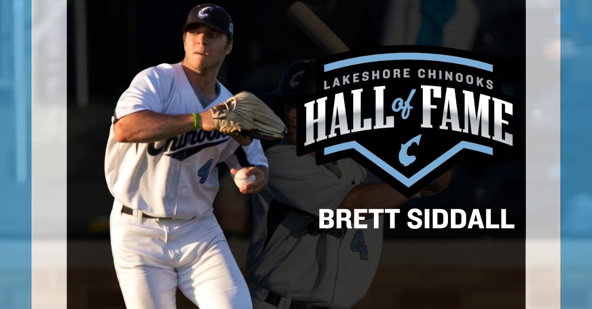 LS_Chinooks's tweet photo. 2014 Chinooks MVP, Northwoods League All-Star &amp; Post-Season All-Star, Home Run Derby Champion, Rawlings Finest in the Field. Now a Lakeshore Chinooks Hall of Famer!

Congrats to Brett Siddall on becoming the 2nd inductee to the Chinooks Hall of Fame Class of '24. https://t.co/ljGAylKxK7