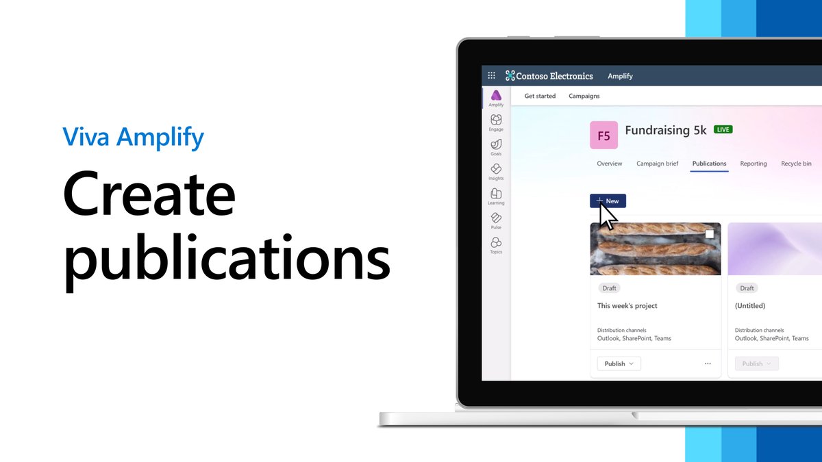 SharePoint's tweet photo. ๐ Back to basics - Creating Publications in Viva Amplify
Craft impactful communications with Viva Amplify. Create multiple publications to inform and engage via email, Teams, and SharePoint.
Learn more โ https://t.co/omDpCThXoc
#VivaAmplify #Microsoft365 #MicrosoftViva https://t.co/1nBiPrMrLD
