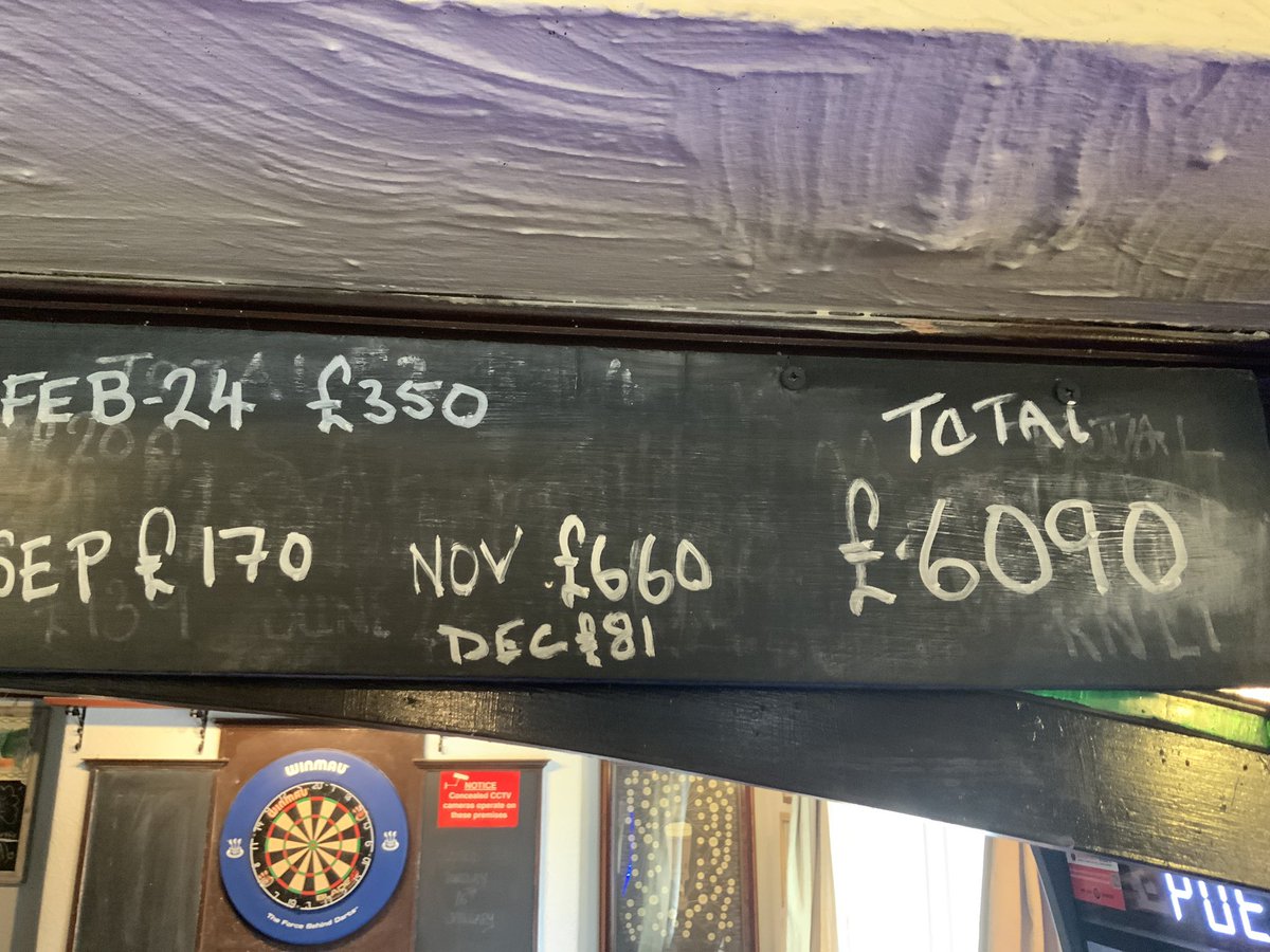 Charity quiz night tonight, this is the amount raised since the pandemic, a massive thank you to all and Sarah and Colin who run the quiz. If you would like to book a table please ring (01244) 324065 @mlandtr78 @CamraChester @Johnbagatelle @kidsbank