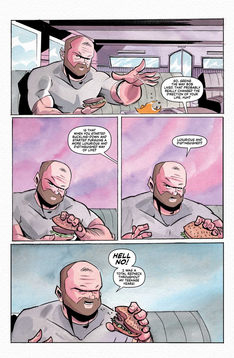They captured all the small details in my new graphic novel...even my dislike of cheeseburgers. Order Arn Anderson: My Life as The Enforcer now through Amazon and Barnes & Noble. Amazon: amazon.com/Arn-Anderson-M… B&N: barnesandnoble.com/w/arn-anderson… @DirkManning @SourcePtPress