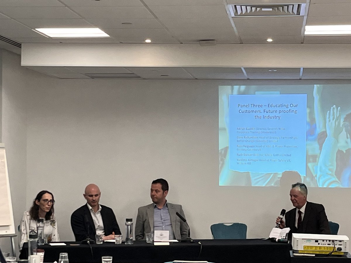 KnowNow_Ltd's tweet image. Educating Our Customers. Future proofing the industry. Adrian Sladdin @SWCorpTraining moderates with Dave Richardson, Better Change (Gibraltar) Limited. Ross Ferguson @Genting_Casinos and Yardena Almagor @WilliamHill 
#KNEvents #playerprotection